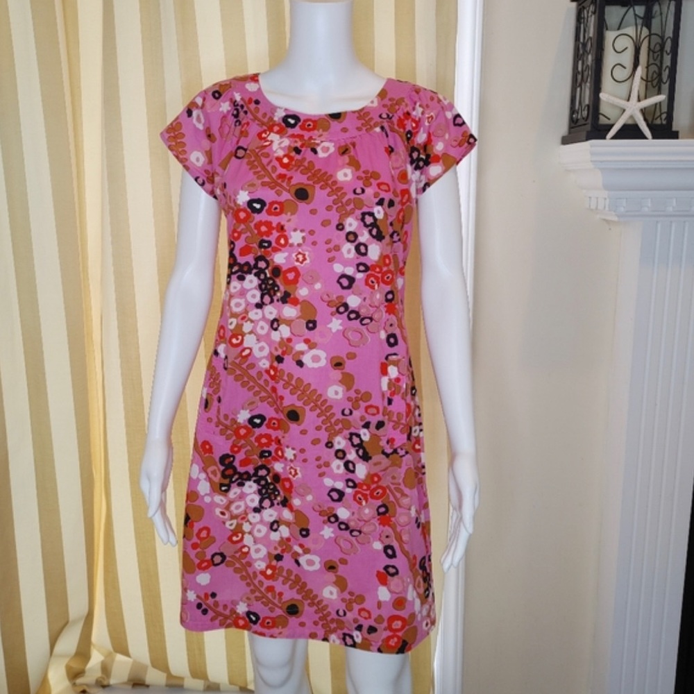 J. Crew Poplin Pocket Dress - Pink Floral - Size Unknown - Measurements Provided